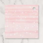 Snowflakes Winter Girl Baby shower Dank je Bedankjes Labels (Achterkant)