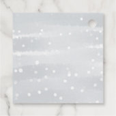 Snowflakes Winter Gray Baby shower Dank u Bedankjes Labels (Achterkant)