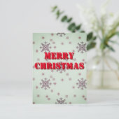 Snowflakes Winter Greeting Holiday Briefkaart (Staand voorkant)