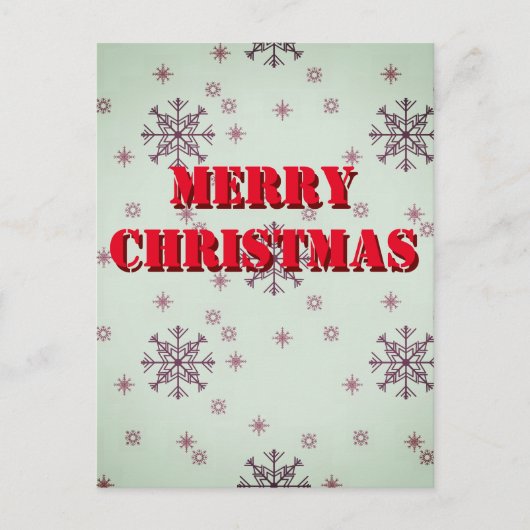 Snowflakes Winter Greeting Holiday Briefkaart (Voorkant)