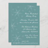 Snowflakes Winter Holiday Party Uitnodigingen (Voorkant / Achterkant)