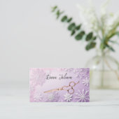 Snowflakes Winter Kapsalon Afspraak Herinnering Visitekaartje (Staand voorkant)