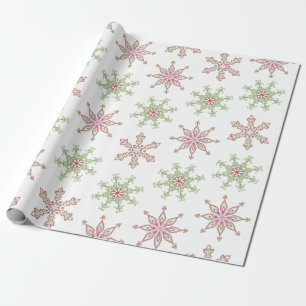 Snowflakes Winter Modern Stylish Holiday Kerstmis Cadeaupapier