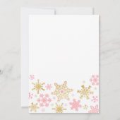 Snowflakes Winter ONEderland Birthday Uitnodiging (Achterkant)