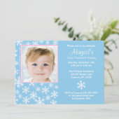 Snowflakes Winter Onederland Fotodag Kaart (Staand voorkant)