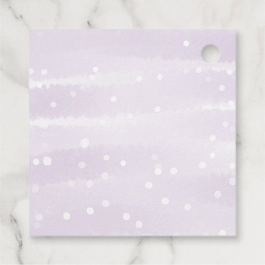 Snowflakes Winter Paars Baby shower Hartelijk dank Bedankjes Labels (Achterkant)