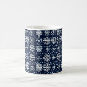 Snowflakes Winter Pattern Koffiemok (Center)