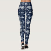 Snowflakes Winter Pattern Leggings (Achterkant)