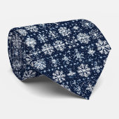 Snowflakes Winter Pattern Stropdas (Opgerold)