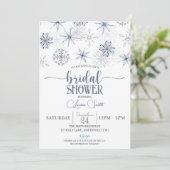 Snowflakes Winter Vrijgezellenfeest Kaart (Staand voorkant)