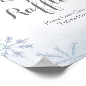 Snowflakes Winter Waterverf Diaper Raffle-teken Poster (Hoek)