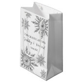 Snowflakes Winter Weddenschap gefeliciteerd Klein Cadeauzakje (Voorkant Gekanteld)