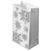 Snowflakes Winter Weddenschap gefeliciteerd Klein Cadeauzakje (Achterkant Gekanteld)