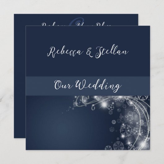 Snowflakes Winter Weddenschap Kaart (Voorkant / Achterkant)