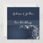 Snowflakes Winter Weddenschap Kaart (Voorkant)