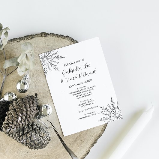 Snowflakes Winter Weddenschap Kaart