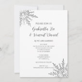 Snowflakes Winter Weddenschap Kaart (Voorkant)