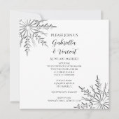 Snowflakes Winter Weddenschap Kaart (Voorkant)