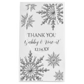 Snowflakes Winter Weddenschap Klein Cadeauzakje (Voorkant)