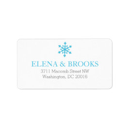 Snowflakes Winter Weddenschap Return Label