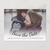 Snowflakes Winter Wedding Save the Date Briefkaart (Voorkant)