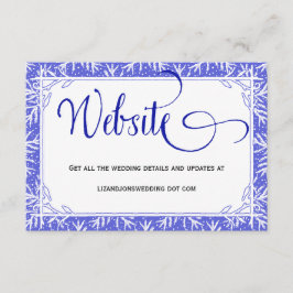 Snowflakes Winter Wedding Website Informatie Kaart