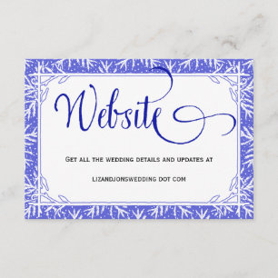 Snowflakes Winter Wedding Website Informatie Kaart