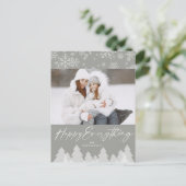 Snowflakes Winter Wonderland Feestdagenkaart (Staand voorkant)