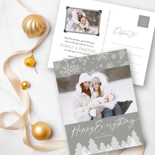 Snowflakes Winter Wonderland Feestdagenkaart