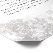 Snowflakes Winter Wonderland Wedding Order of Day Poster (Hoek)