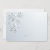 Snowflakes Winter Zwangerschap Aankondiging kaart (Achterkant)