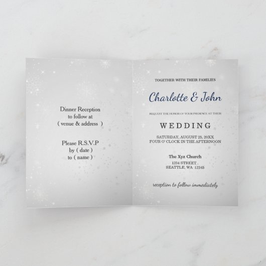 Snowflakes winterbruiloft (Binnen)