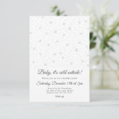 Snowflakes winterfeestfeestdag kaart (Staand voorkant)