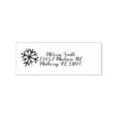 Snowflakes Winterkerstretouradres Rubberstempel (Afrduk)