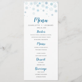 Snowflakes Wintermenu Menu