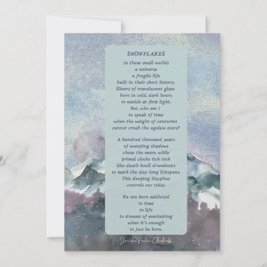 Snowflakes winterontwerp bedankt je kaart (Voorkant)