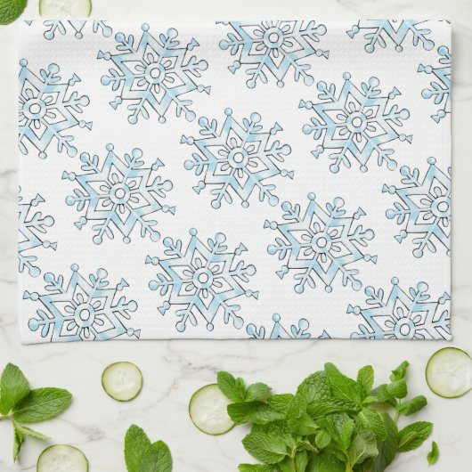 Snowflakes, wintersneeuwstorm theedoek (Gevouwen)