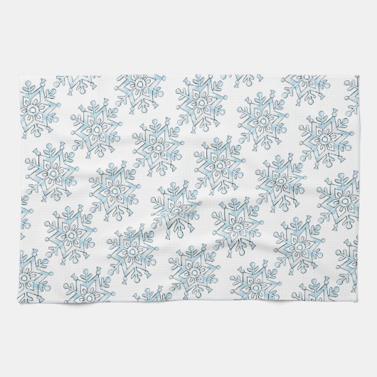 Snowflakes, wintersneeuwstorm theedoek (Horizontaal)