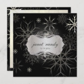 Snowflakes, winterweddenschappen kaart (Voorkant / Achterkant)