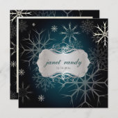 Snowflakes, winterweddenschappen kaart (Voorkant / Achterkant)