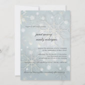 Snowflakes, winterweddenschappen kaart (Achterkant)