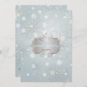 Snowflakes, winterweddenschappen kaart (Voorkant / Achterkant)