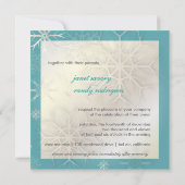 Snowflakes, winterweddenschappen kaart (Achterkant)