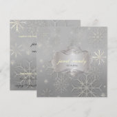 Snowflakes, winterweddenschappen kaart (Voorkant / Achterkant)