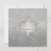 Snowflakes, winterweddenschappen kaart (Voorkant)