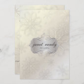 Snowflakes, winterweddenschappen kaart (Voorkant / Achterkant)