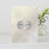 Snowflakes, winterweddenschappen kaart (Staand voorkant)