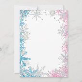 Snowflakes Woodland gender onthult uitnodiging (Achterkant)