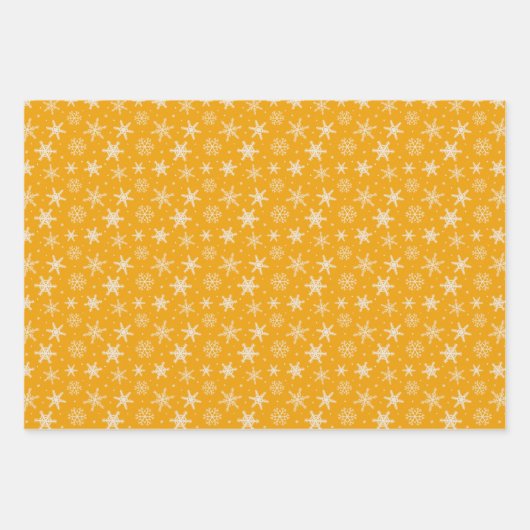 Snowflakes wrapping paper set of 3 (Voorkant 3)