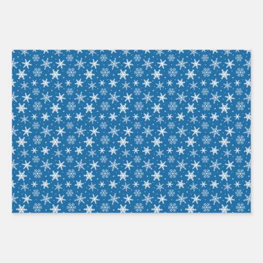 Snowflakes wrapping paper set of 3 (Voorkant 2)